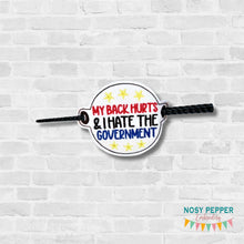 Load image into Gallery viewer, I Hate The Government Bun cover machine embroidery design DIGITAL DOWNLOAD
