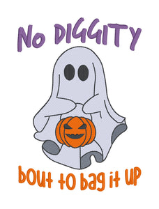 No Diggity sketchy (4 sizes included) machine embroidery design DIGITAL DOWNLOAD