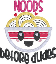 Load image into Gallery viewer, Noods Before Dudes applique April Mystery Bundle machine embroidery design (5 sizes included) DIGITAL DOWNLOAD