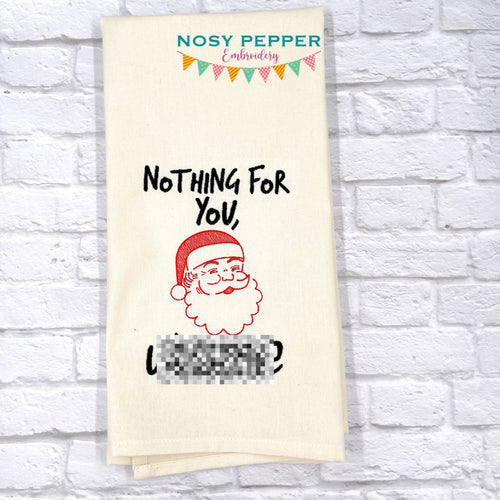 Nothing For You, Wh@re machine embroidery design (4 sizes included) DIGITAL DOWNLOAD
