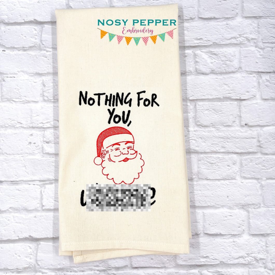 Nothing For You, Wh@re machine embroidery design (4 sizes included) DIGITAL DOWNLOAD