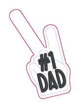 Load image into Gallery viewer, Number One Dad snap tab machine embroidery design (single &amp; multi files included) DIGITAL DOWNLOAD