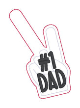 Load image into Gallery viewer, Number One Dad snap tab machine embroidery design (single &amp; multi files included) DIGITAL DOWNLOAD