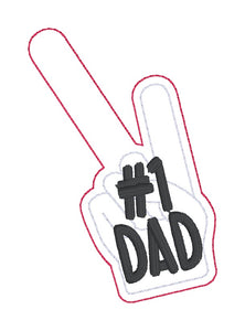 Number One Dad snap tab machine embroidery design (single & multi files included) DIGITAL DOWNLOAD