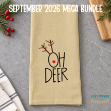 Load image into Gallery viewer, Oh Deer --2026 Holiday Bundle-- machine embroidery design (5 sizes included) DIGITAL DOWNLOAD