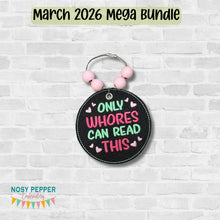 Load image into Gallery viewer, Only Wh*res bag tag/ornament/bookmark machine embroidery design DIGITAL DOWNLOAD (Copy)