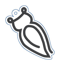 Load image into Gallery viewer, Owl Minimalist bookmark machine embroidery file DIGITAL DOWNLOAD
