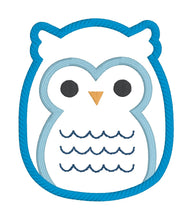 Load image into Gallery viewer, Owl Squishy applique embroidery design (5 sizes included) DIGITAL DOWNLOAD