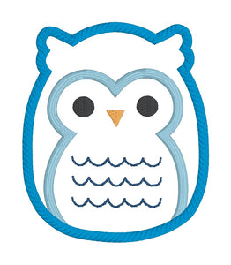 Owl Squishy applique embroidery design (5 sizes included) DIGITAL DOWNLOAD