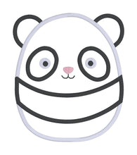 Load image into Gallery viewer, Panda applique squishy machine embroidery design (4 sizes included) DIGITAL DOWNLOAD