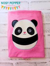 Load image into Gallery viewer, Panda applique squishy machine embroidery design (4 sizes included) DIGITAL DOWNLOAD