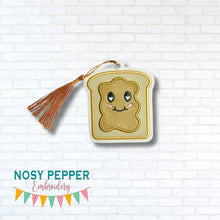 Load image into Gallery viewer, Peanut Butter applique bookmark/ornament/bag tag machine embroidery design DIGITAL DOWNLOAD