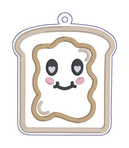 Peanut Butter applique bookmark/ornament/bag tag machine embroidery design DIGITAL DOWNLOAD