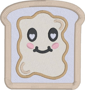 Peanut Butter patch machine embroidery design (2 sizes included) DIGITAL DOWNLOAD