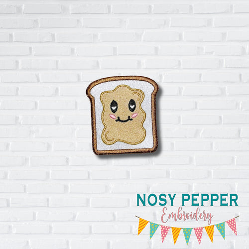 Peanut Butter patch machine embroidery design (2 sizes included) DIGITAL DOWNLOAD