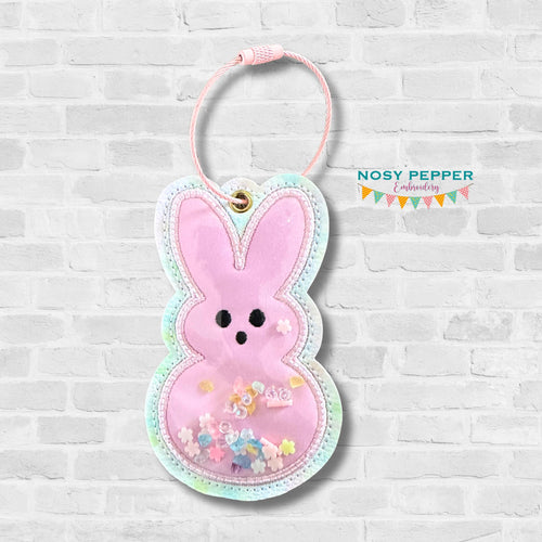 Marshmallow Bunny Puff bookmark/ornament/bag tag machine embroidery design DIGITAL DOWNLOAD
