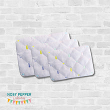 Load image into Gallery viewer, Peep Quilted mug rug machine embroidery design (4 sizes, envelope and turned styles included) DIGITAL DOWNLOAD