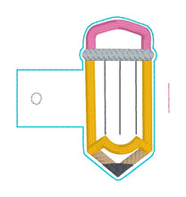 Load image into Gallery viewer, Pencil Applique Bottle Band machine embroidery design DIGITAL DOWNLOAD