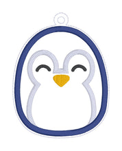 Load image into Gallery viewer, Penguin Squishy Applique bookmark machine embroidery file DIGITAL DOWNLOAD
