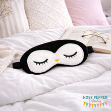 Load image into Gallery viewer, Penguin Sleep Mask ITH Embroidery Design – In The Hoop Eye Mask (2 Sizes)