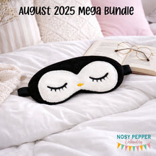 Load image into Gallery viewer, Penguin Sleep Mask ITH Embroidery Design – In The Hoop Eye Mask (2 Sizes)