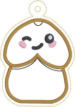 Load image into Gallery viewer, Penis Squishy snap tab and eyelet fob machine embroidery file (single and multi files included) MB Feb &#39;24 DIGITAL DOWNLOAD