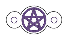 Load image into Gallery viewer, Pentacle Charm machine embroidery design single and multi files (3 versions included) DIGITAL DOWNLOAD