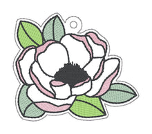 Load image into Gallery viewer, Peony bookmark machine embroidery file DIGITAL DOWNLOAD