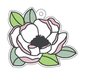 Peony bookmark machine embroidery file DIGITAL DOWNLOAD
