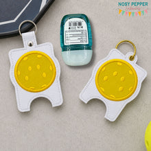 Load image into Gallery viewer, Pickleball Appliqué Sanitizer Case (2 sizes available) machine embroidery design DIGITAL DOWNLOAD
