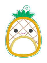 Load image into Gallery viewer, Pineapple squishy shaker bookmark/bag tag/ornament machine embroidery file DIGITAL DOWNLOAD