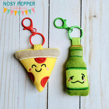 Load image into Gallery viewer, Pizza &amp; Beer mini stuffie machine embroidery design machine embroidery design DIGITAL DOWNLOAD