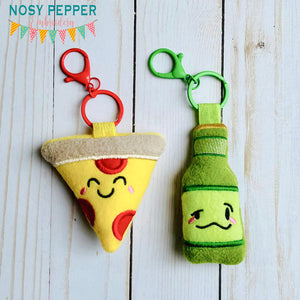 Pizza & Beer mini stuffie machine embroidery design machine embroidery design DIGITAL DOWNLOAD