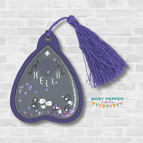 Planchette applique shaker bookmark/bag tag/ornament machine embroidery file DIGITAL DOWNLOAD