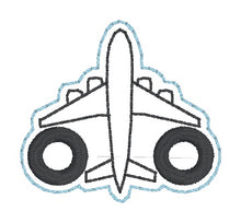 Load image into Gallery viewer, Plane Shoe Charm machine embroidery design single and multi files (3 versions included) DIGITAL DOWNLOAD