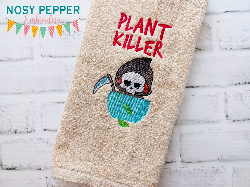 Plant Killer embroidery design (5 sizes included) DIGITAL DOWNLOAD
