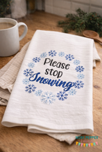 Load image into Gallery viewer, Please stop snowing machine embroidery design (5 sizes included) DIGITAL DOWNLOAD