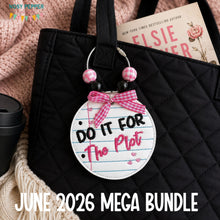 Load image into Gallery viewer, Do It For The Plot bag tag/ornament/bookmark machine embroidery design DIGITAL DOWNLOAD