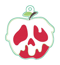 Load image into Gallery viewer, Poison Apple shaker bookmark/bag tag/ornament machine embroidery file DIGITAL DOWNLOAD