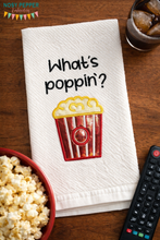 Load image into Gallery viewer, What's poppin'? Machine embroidery design includes sketch and applique version in 5 sizes DIGITAL DOWNLOAD