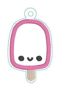 Popsicle Applique Snap Tab 4x4 machine embroidery design DIGITAL DOWNLOAD