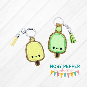 Popsicle Applique Snap Tab 4x4 machine embroidery design DIGITAL DOWNLOAD