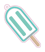 Load image into Gallery viewer, Popsicle applique shaker bookmark/bag tag/ornament machine embroidery file DIGITAL DOWNLOAD
