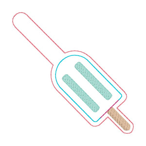 Popsicle shaker snap tab and eyelet fob machine embroidery file (single and multi files included) DIGITAL DOWNLOAD