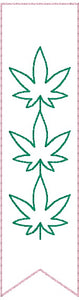 Potleaf fob set machine embroidery file (3 sizes, single and multi files included) MB Feb '24 DIGITAL DOWNLOAD