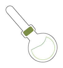 Load image into Gallery viewer, Potion shaker snap tab and eyelet fob machine embroidery file (single and multi files included) DIGITAL DOWNLOAD