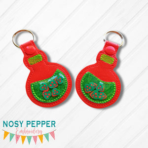 Potion shaker snap tab and eyelet fob machine embroidery file (single and multi files included) DIGITAL DOWNLOAD