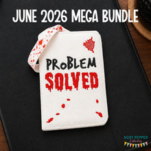 Load image into Gallery viewer, Problem Solved notebook cover (2 sizes available) machine embroidery design DIGITAL DOWNLOAD