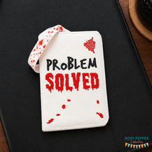 Load image into Gallery viewer, Problem Solved notebook cover (2 sizes available) machine embroidery design DIGITAL DOWNLOAD
