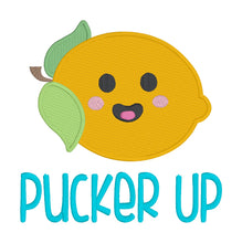 Load image into Gallery viewer, Pucker Up applique machine embroidery design (5 sizes included) DIGITAL DOWNLOAD